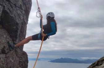 Girl While Climbing